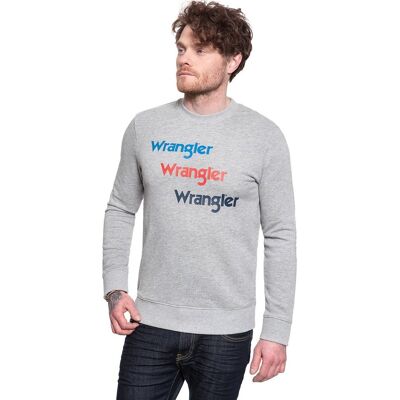 Inny producent Wrangler Seasonal Logo Sweat Mid Grey Mel W6A5Hax37-M Inny producent Wrangler Seasonal Logo Sweat Mid Grey Mel W6A5Hax37-M