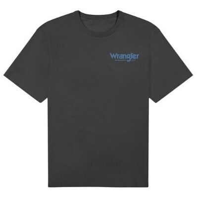 Wrangler Szary T Shirt Męski z Niebieskim Nadrukiem Okrągły Dekolt L Ktb Wrangler Szary T Shirt Męski z Niebieskim Nadrukiem Okrągły Dekolt L Ktb