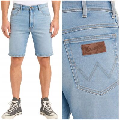 Wrangler TEXAS SHORTS Aged Blue krótkie spodenki jeansowe szorty W36 Wrangler TEXAS SHORTS Aged Blue krótkie spodenki jeansowe szorty W36
