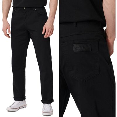 Wrangler TEXAS SLIM BLACK CZARNE DŻINSY W33 L32 Wrangler TEXAS SLIM BLACK CZARNE DŻINSY W33 L32