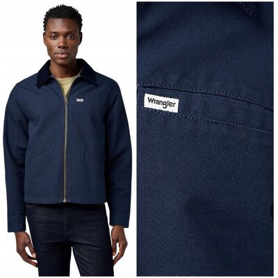 Wrangler UTILITY JACKET Navy dwustronna kurtka męska bawełniana katana S Wrangler UTILITY JACKET Navy dwustronna kurtka męska bawełniana katana S