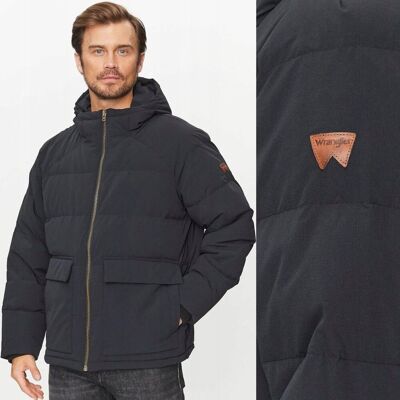 Wrangler ZIP DOWN JACKET Black CZARNA KURTKA PUCHÓWKA KACZY PUCH KAPTUR XXL Wrangler ZIP DOWN JACKET Black CZARNA KURTKA PUCHÓWKA KACZY PUCH KAPTUR XXL