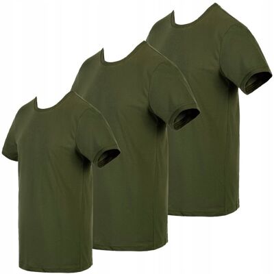 Modus Zestaw 3 Koszulek 3 pak Tshirt 3XL Wojsko 100% Bawełna Khaki 518 MON 518mon Modus Zestaw 3 Koszulek 3 pak Tshirt 3XL Wojsko 100% Bawełna Khaki 518 MON 518mon
