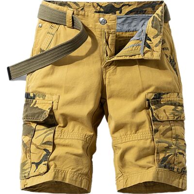 Inny producent Męskie Szorty Cargo Spodenki Militarne Bawełniane Letnie Khaki Wygodne S Inny producent Męskie Szorty Cargo Spodenki Militarne Bawełniane Letnie Khaki Wygodne S