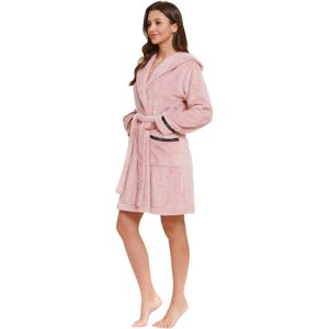 Różowy szlafrok z kapturem SOFT Doctor Nap -XL Różowy szlafrok z kapturem SOFT Doctor Nap -XL
