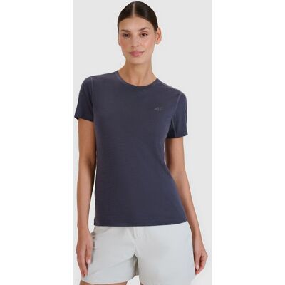 Koszulka trekkingowa z wełną Merino damska 4FWSS25TFTSF1269-22S Czarny Roz. L Koszulka trekkingowa z wełną Merino damska 4FWSS25TFTSF1269-22S Czarny Roz. L