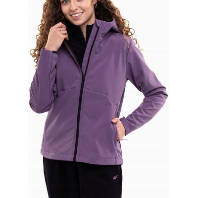 4F Kurtka damska softshell z kapturem rozsuwana przeciwdeszczowa roz. S 4F Kurtka damska softshell z kapturem rozsuwana przeciwdeszczowa roz. S