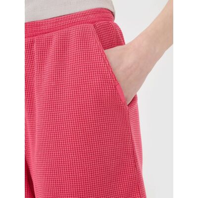 Spodenki casual z dzianiny waflowej damskie 4FRSS25TSHOF699-54S Różowy Roz. XL Spodenki casual z dzianiny waflowej damskie 4FRSS25TSHOF699-54S Różowy Roz. XL