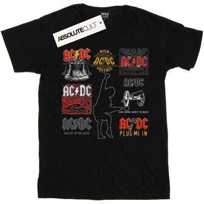 AC/DC Damska Bawełniana Koszulka Boyfriend Z Kolekcji Art (XXXXS / Czarny) AC/DC Damska Bawełniana Koszulka Boyfriend Z Kolekcji Art (XXXXS / Czarny)