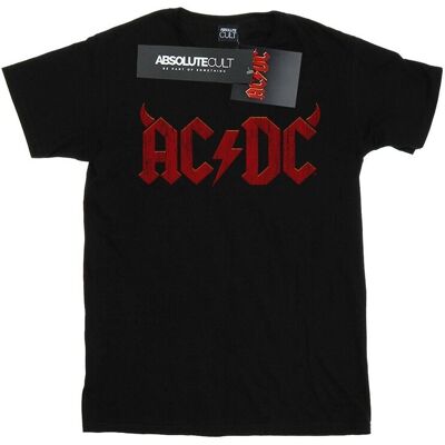 AC/DC Damska Bawełniana Koszulka Boyfriend Z Logo Horns (XXL (193cm) / Czarny) AC/DC Damska Bawełniana Koszulka Boyfriend Z Logo Horns (XXL (193cm) / Czarny)