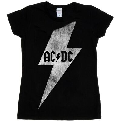 AC/DC Damska Bawełniana Koszulka Lightning Bolt (S (52-55 Cm) / Czarny) AC/DC Damska Bawełniana Koszulka Lightning Bolt (S (52-55 Cm) / Czarny)