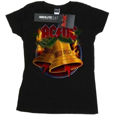 AC/DC Damska Bawełniana Koszulka Świąteczna Hells Bells (S (52-55 Cm) / Czarny) AC/DC Damska Bawełniana Koszulka Świąteczna Hells Bells (S (52-55 Cm) / Czarny)