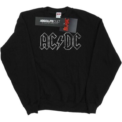 AC/DC Damska Bluza Z Poszarpanym Logo (S (52-55 Cm) / Czarny) AC/DC Damska Bluza Z Poszarpanym Logo (S (52-55 Cm) / Czarny)