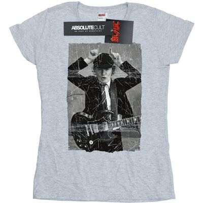 AC/DC Damska Koszulka Angus Young Z Postarzanym Zdjęciem, Bawełniana (M / Jasnoszary) AC/DC Damska Koszulka Angus Young Z Postarzanym Zdjęciem, Bawełniana (M / Jasnoszary)