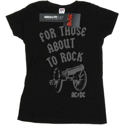 AC/DC Koszulka Damska / Damska Dla Tych, Którzy Chcą Rockować Cannon Cotton T-Shirt (S (52-55 Cm) / Czarny) AC/DC Koszulka Damska / Damska Dla Tych, Którzy Chcą Rockować Cannon Cotton T-Shirt (S (52-55 Cm) / Czarny)