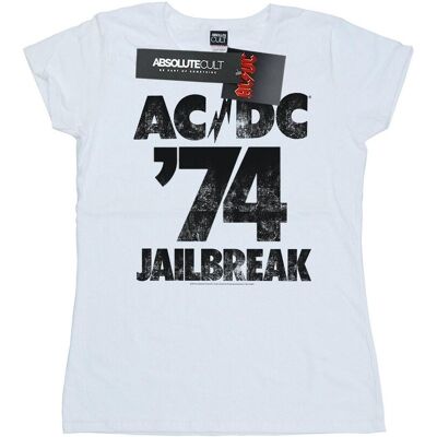 AC/DC Koszulka Damska / Damska Jailbreak 74 Cotton T-Shirt (M / Ciepły Biały) AC/DC Koszulka Damska / Damska Jailbreak 74 Cotton T-Shirt (M / Ciepły Biały)