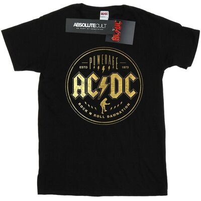 AC/DC Koszulka Damska / Damska Rock N Roll Damnation Cotton Boyfriend T-Shirt (3XL / Czarny) AC/DC Koszulka Damska / Damska Rock N Roll Damnation Cotton Boyfriend T-Shirt (3XL / Czarny)