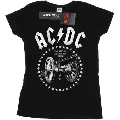 AC/DC Koszulka Damska / Damska We Salute You Cannon Cotton T-Shirt (XL 8,5-9 / Czarny) AC/DC Koszulka Damska / Damska We Salute You Cannon Cotton T-Shirt (XL 8,5-9 / Czarny)