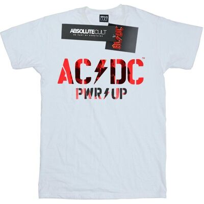AC/DC Koszulka Damska PWR UP Photo Logo Cotton Boyfriend T-Shirt (S (52-55 Cm) / Ciepły Biały) AC/DC Koszulka Damska PWR UP Photo Logo Cotton Boyfriend T-Shirt (S (52-55 Cm) / Ciepły Biały)