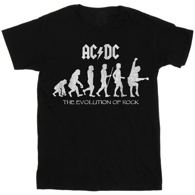 ACDC Koszulka Damska / Damska Evolution Of Rock Cotton Boyfriend T-Shirt (L / Czarny) ACDC Koszulka Damska / Damska Evolution Of Rock Cotton Boyfriend T-Shirt (L / Czarny)