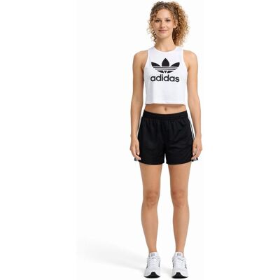 Adidas BIAŁA KRÓTKA BLUZKA NA RAMIĄCZKACH Z LOGO S I2A Adidas BIAŁA KRÓTKA BLUZKA NA RAMIĄCZKACH Z LOGO S I2A
