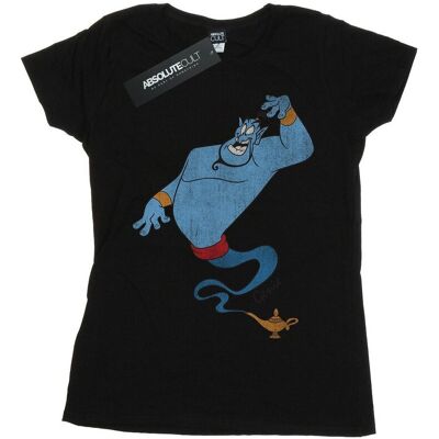 Aladdin Koszulka Damska / Damska Classic Genie Cotton Boyfriend T-Shirt (XXL (193cm) / Czarny) Aladdin Koszulka Damska / Damska Classic Genie Cotton Boyfriend T-Shirt (XXL (193cm) / Czarny)