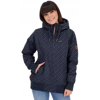 Inny producent ALIFE AND KICKIN GRANATOWA KURTKA PARKA W KROPKI Z KAPTUREM L JQA Inny producent ALIFE AND KICKIN GRANATOWA KURTKA PARKA W KROPKI Z KAPTUREM L JQA