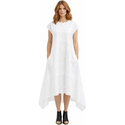 ALLSAINTS BIAŁA BAWEŁNIANA SUKIENKA ASYMETRYCZNA Z HAFTEM 38 1I3A ALLSAINTS BIAŁA BAWEŁNIANA SUKIENKA ASYMETRYCZNA Z HAFTEM 38 1I3A