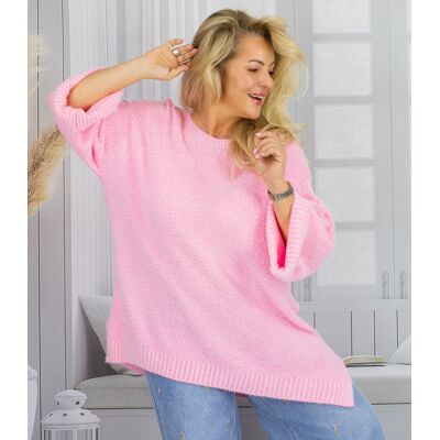 Agrafka Asymetryczny pastelowy sweter oversize luźny miękki Agrafka Asymetryczny pastelowy sweter oversize luźny miękki