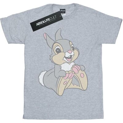 Bambi Koszulka Damska / Damska Classic Thumper Cotton Boyfriend T-Shirt (S (52-55 Cm) / Jasnoszary) Bambi Koszulka Damska / Damska Classic Thumper Cotton Boyfriend T-Shirt (S (52-55 Cm) / Jasnoszary)