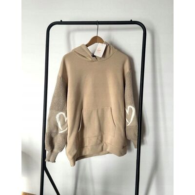 Inny producent Beżowa Bluza Damska Plus Size (42-46) Rozmiar Uniwersalny *Made In Italy* Inny producent Beżowa Bluza Damska Plus Size (42-46) Rozmiar Uniwersalny *Made In Italy*