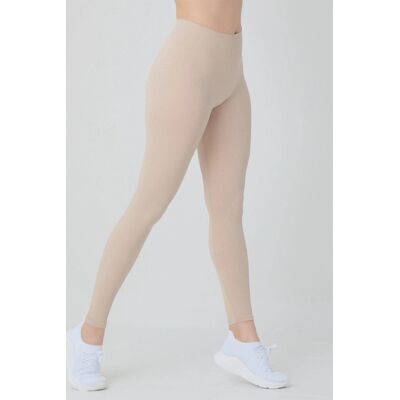 Inny producent BEŻOWE LEGGINSY DAMSKIE Z DOPASOWANEJ DZIANINY BEZ WZORU XS-S 5GA* Inny producent BEŻOWE LEGGINSY DAMSKIE Z DOPASOWANEJ DZIANINY BEZ WZORU XS-S 5GA*