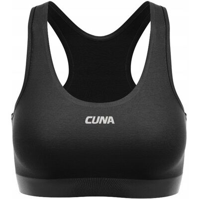 inna (Inny) Biustonosz sportowy crop top damski czarny Cuna S inna (Inny) Biustonosz sportowy crop top damski czarny Cuna S