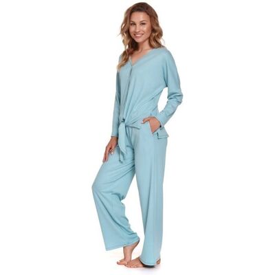 Błękitna bluzka z długim rękawem z prążkowanej bawełny doctor nap -xl Błękitna bluzka z długim rękawem z prążkowanej bawełny doctor nap -xl