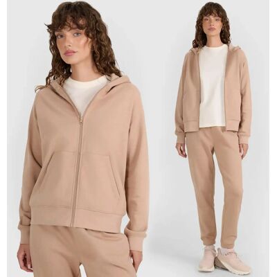 Bluza Damska 4F Dresowa Sportowa Rozpinana Beżowa 4FWAW25TSWSF1977 Beżowy XS Bluza Damska 4F Dresowa Sportowa Rozpinana Beżowa 4FWAW25TSWSF1977 Beżowy XS
