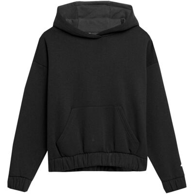 Model 4F SS23 - Bluza z Kapturem dla Kobiet - Przez cały Rok Czarna Model 4F SS23 - Bluza z Kapturem dla Kobiet - Przez cały Rok Czarna