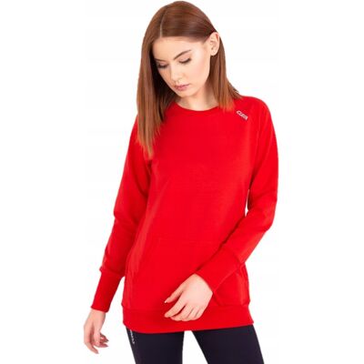 inna (Inny) Bluza damska bawełniana czerwona elastyczna cienka kieszeń Simply Cuna XS inna (Inny) Bluza damska bawełniana czerwona elastyczna cienka kieszeń Simply Cuna XS