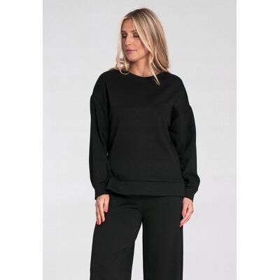 FIGL Bluza Damska Bez Kaptura Asymetryczna Bluza Czarna M1203 R. S/M FIGL Bluza Damska Bez Kaptura Asymetryczna Bluza Czarna M1203 R. S/M