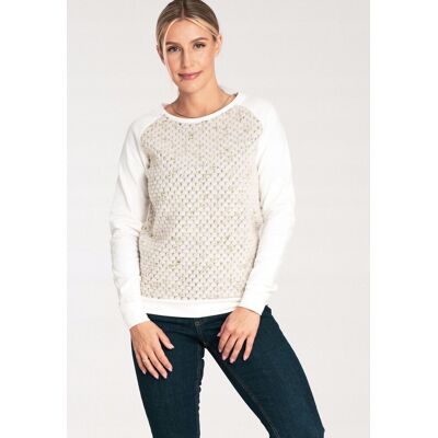 FIGL Bluza damska bez kaptura Bluza dresowa damska z wełną Ecru L FIGL Bluza damska bez kaptura Bluza dresowa damska z wełną Ecru L