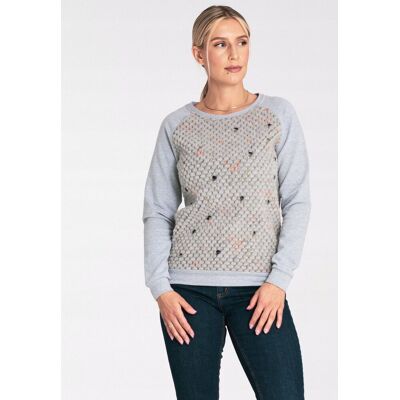 Figl M1046 Szary bawełniano-wołowy sweter - Sweter Figl M1046 Szary bawełniano-wołowy sweter - Sweter