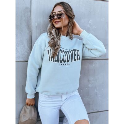 Bluza damska bez kaptura VANCOUVER miętowa Dstreet BY1226-S Bluza damska bez kaptura VANCOUVER miętowa Dstreet BY1226-S