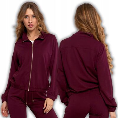 Bluza Damska Dresowa Bez Kaptura Rozpinana Lekka Stylowa Modna Moraj 3Xl Purple Bluza Damska Dresowa Bez Kaptura Rozpinana Lekka Stylowa Modna Moraj 3Xl Purple
