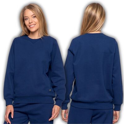 Bluza Damska Dresowa Ocieplana Bez Kaptura Wkładana Bawełniana Moraj M Navy Bluza Damska Dresowa Ocieplana Bez Kaptura Wkładana Bawełniana Moraj M Navy