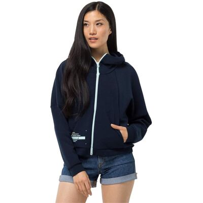 Bluza damska Jack Wolfskin Starboard z kapturem rozsuwana granatowa-XS Bluza damska Jack Wolfskin Starboard z kapturem rozsuwana granatowa-XS