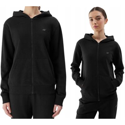 Bluza dresowa rozpinana z kapturem damska 4F 4FWSS24TSWSF0956-20S Czarny Bluza dresowa rozpinana z kapturem damska 4F 4FWSS24TSWSF0956-20S Czarny