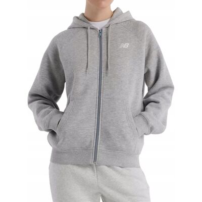 BLUZA damska NEW BALANCE WJ43525AG sportowa z kapturem na zamek szara XL XL BLUZA damska NEW BALANCE WJ43525AG sportowa z kapturem na zamek szara XL XL