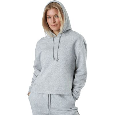 ONLY Bluza damska Pieces Chilli z kaputrem dresowa szara-XS ONLY Bluza damska Pieces Chilli z kaputrem dresowa szara-XS