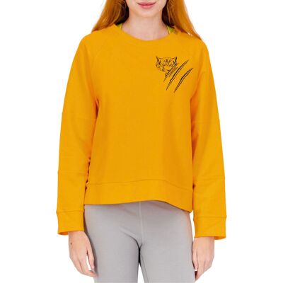 Bluza damska Plein Sport C-Neck bawełniana pomarańczowa-L Bluza damska Plein Sport C-Neck bawełniana pomarańczowa-L