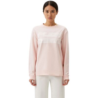 Bluza damska Plein Sport Crew Neck Sweatshirt bawełniana różowa-XS Bluza damska Plein Sport Crew Neck Sweatshirt bawełniana różowa-XS