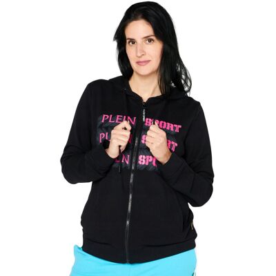 Bluza damska Plein Sport Zipped rozsuwana z kapturem czarna-XL Bluza damska Plein Sport Zipped rozsuwana z kapturem czarna-XL
